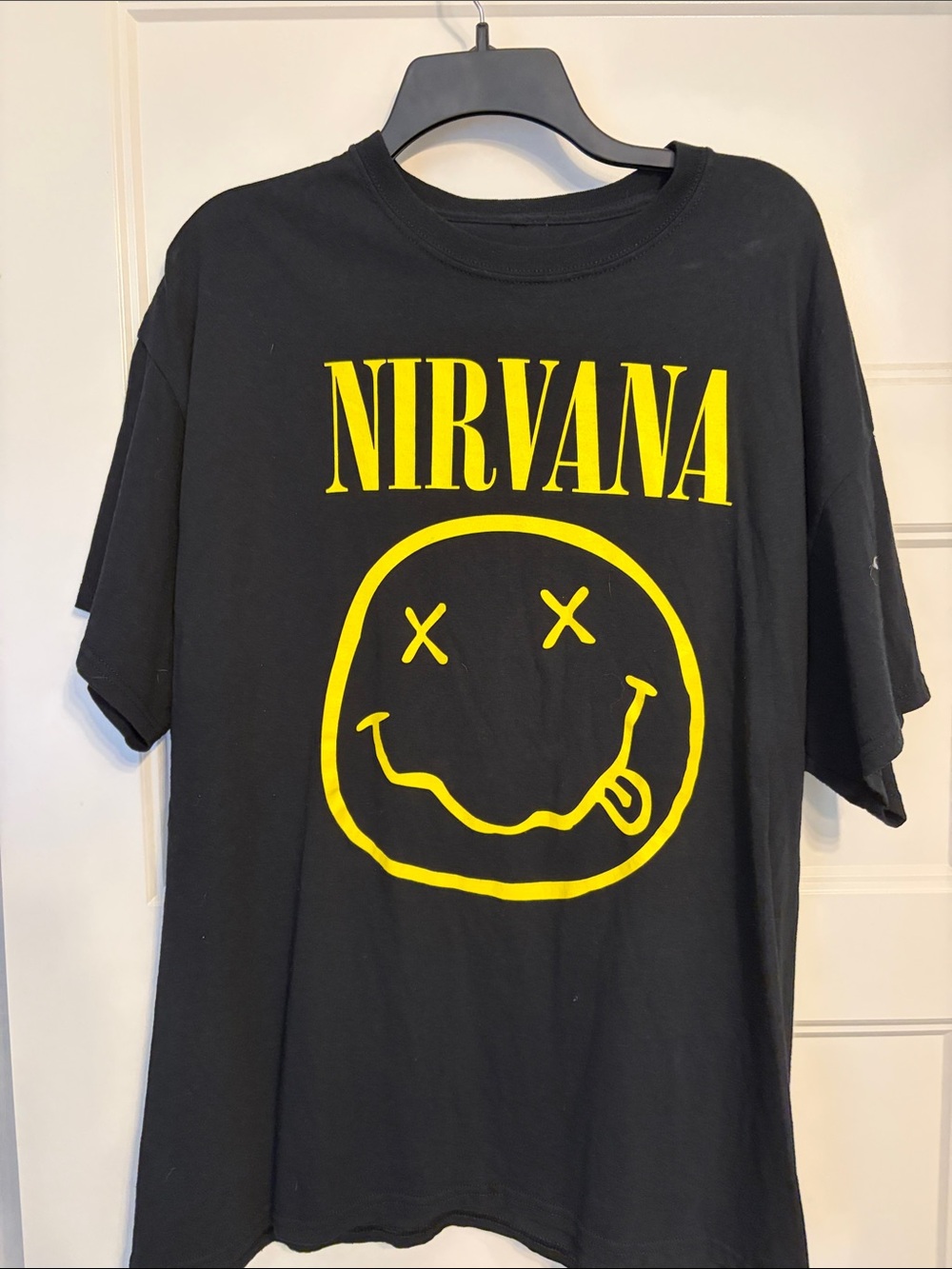 NIRVANA Black Tee with Yellow Logo